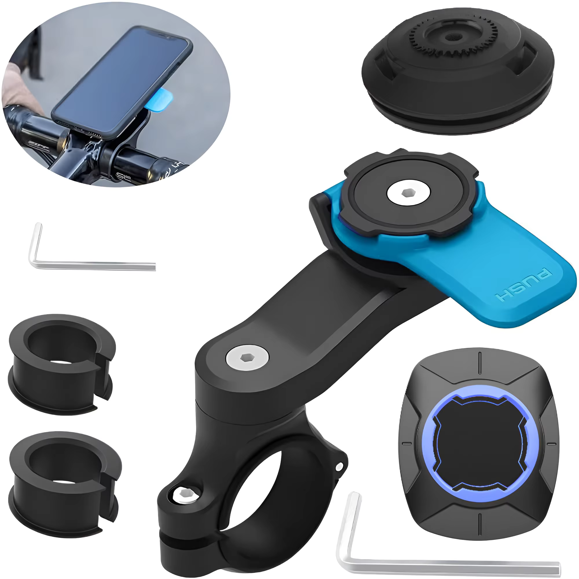Support de téléphone portable anti-tremblement pour moto, support de téléphone portable pour vélo av
