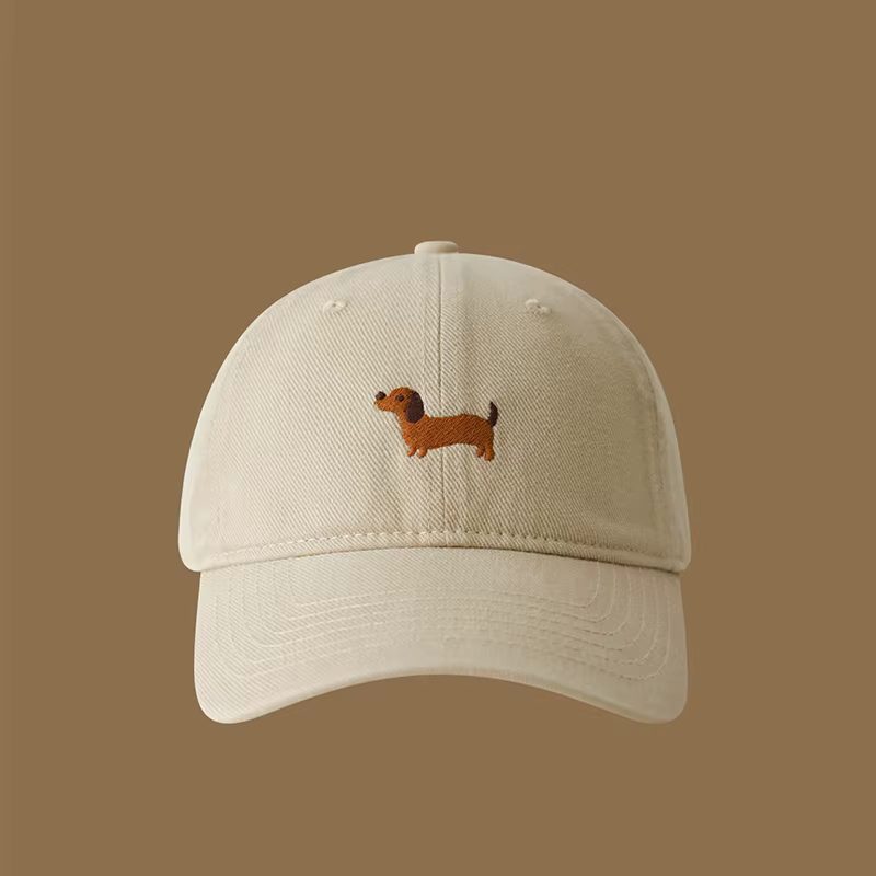 Casquette de Baseball en coton délavé teckel brodé pour femmes et hommes, chapeau de camionneur à la