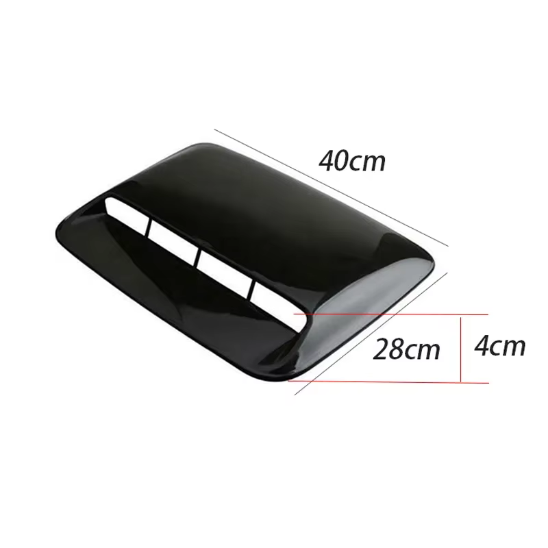 Capot décoratif universel de 40 cm pour véhicule à capot plat, avec prise d'air et autocollant de ve
