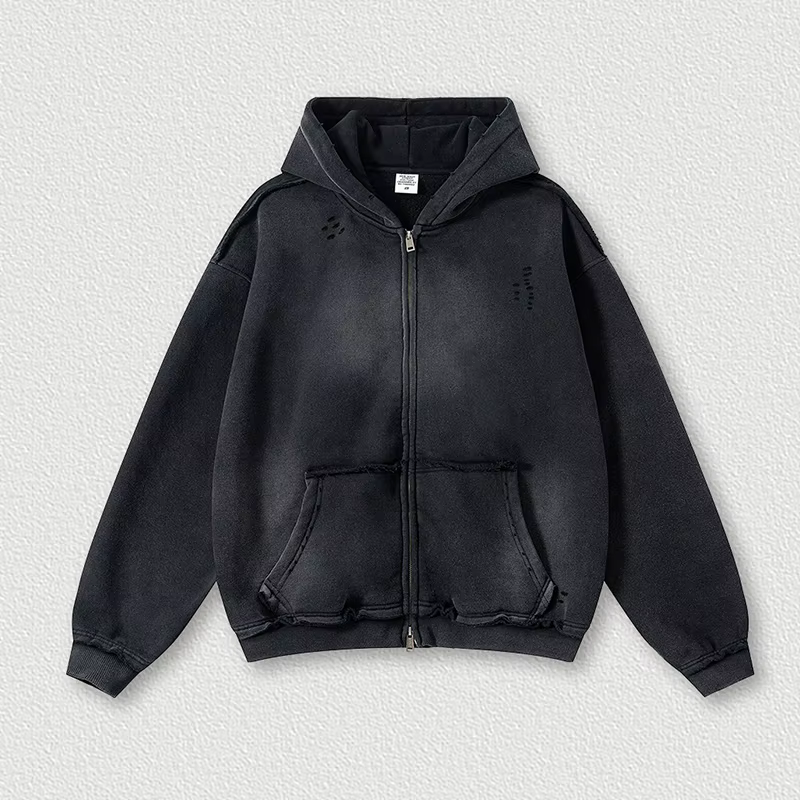 IEFB – sweat-shirt à capuche pour homme, vêtement de rue, Style américain, tendance, ample, fermetur