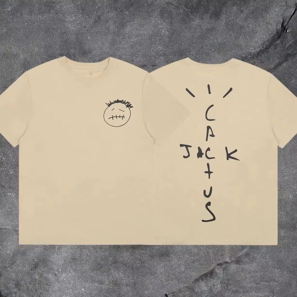 T-shirt Travis Scott co-marqué pour hommes et femmes, style vintage américain, streetwear, coton pur