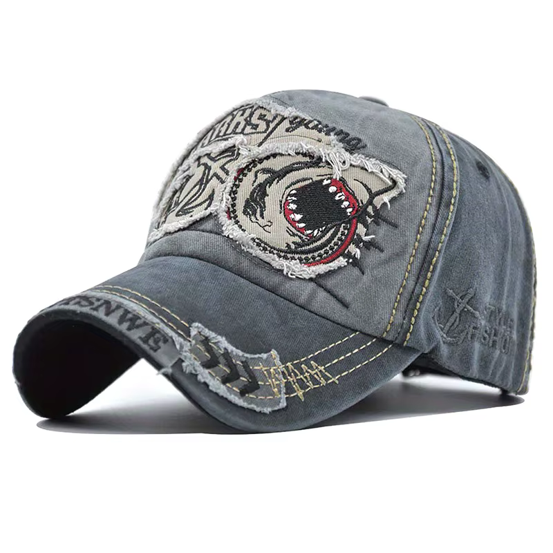 Casquette de Baseball en coton délavé pour hommes et femmes, 1 pièce, 5 couleurs brodées, bloc de co