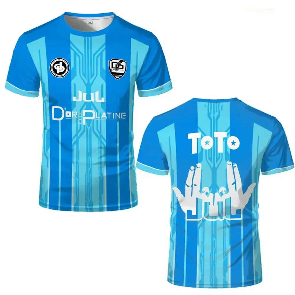 Maillot de football Toto Ninetta JuL Jersey pour homme, séchage rapide, respirant, pour l'entraîneme