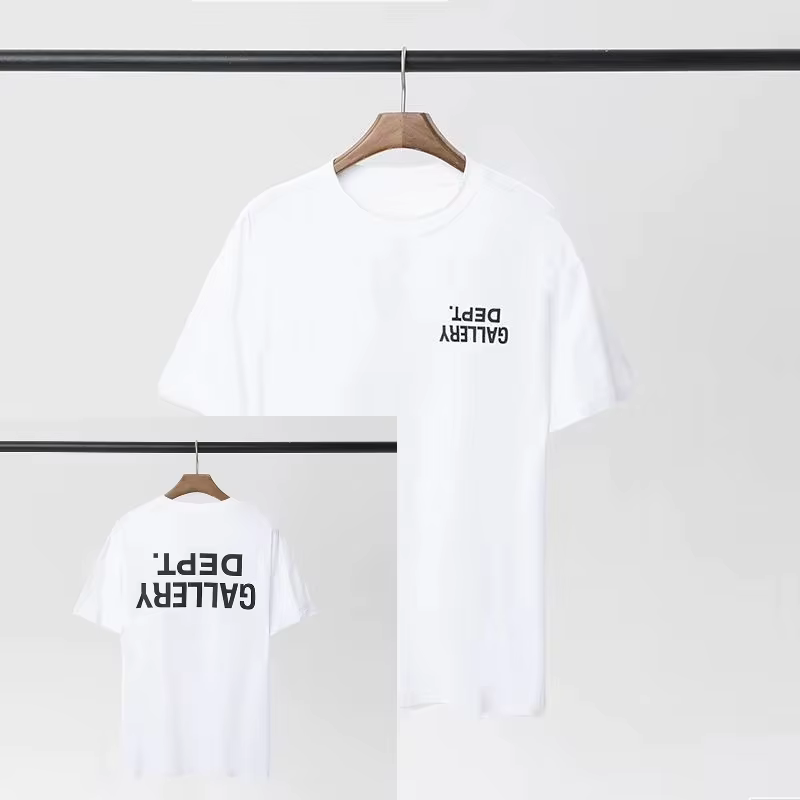 T-shirt en coton surdimensionné vintage imprimé inversé inspiré de GALLERY DEPT, style streetwear