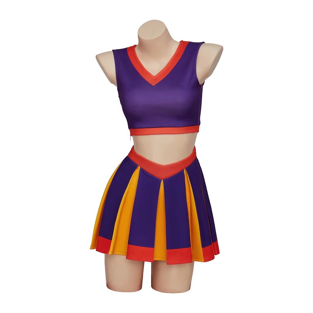 Anime Kim pom-pom girl possible Costume femmes Dr. Ann possible Kim lycée Sexy pom-pom girl haut cou