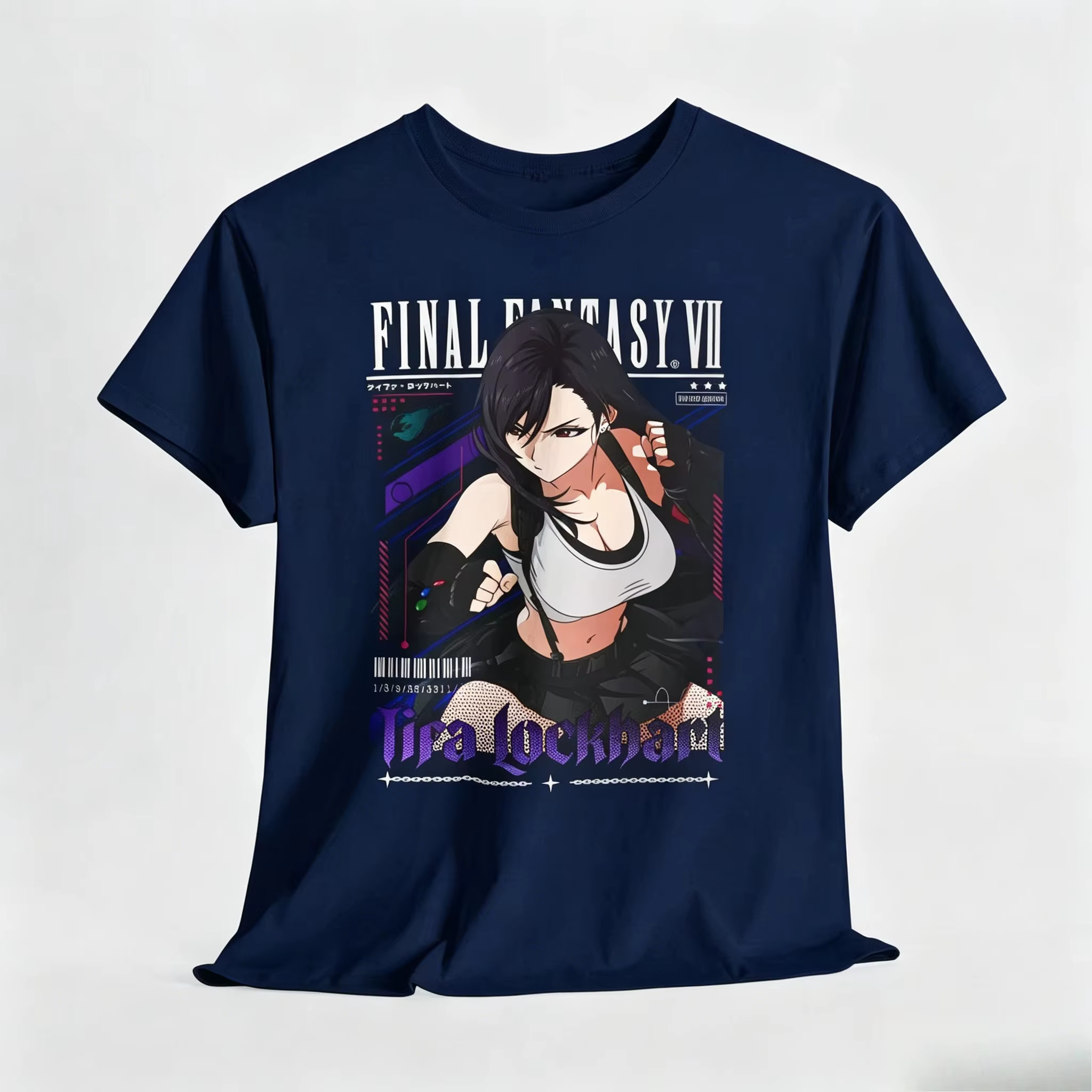 T-shirt rétro Tifa Lockhart FF7 - T-shirt Waifu, T-shirt Final Fantasy 7, haut ample tendance pour h