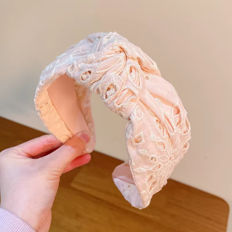 Bandeaux de sauna brodés noués pour femmes et filles, vêtements de sauna, bandeaux larges en tissu, 