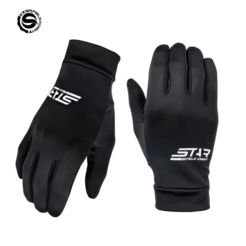 Gants de moto d'hiver et d'été, doublure intérieure en soie glacée noire, respirant, Absorption de l