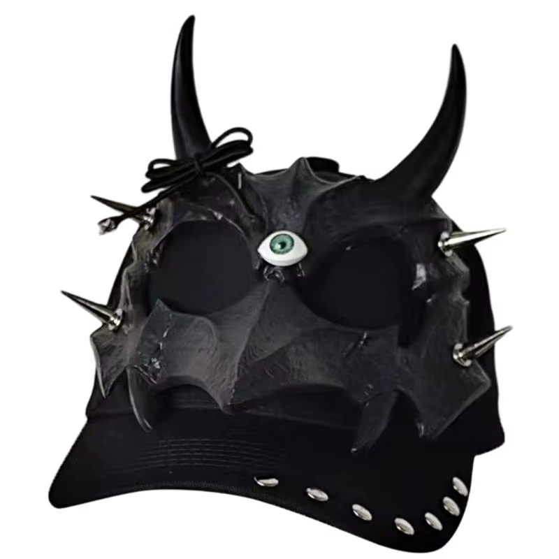 Casquette Baseball série sombre P9FE, avec forme d'oreille d'animal gothique, idéale pour les femmes