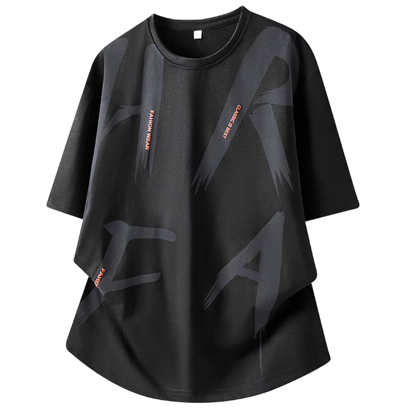 T-shirt Homme Été Nouveauté Manches Courtes Imprimé Extensible Fitness Décontracté Tailles M-6XL 7XL