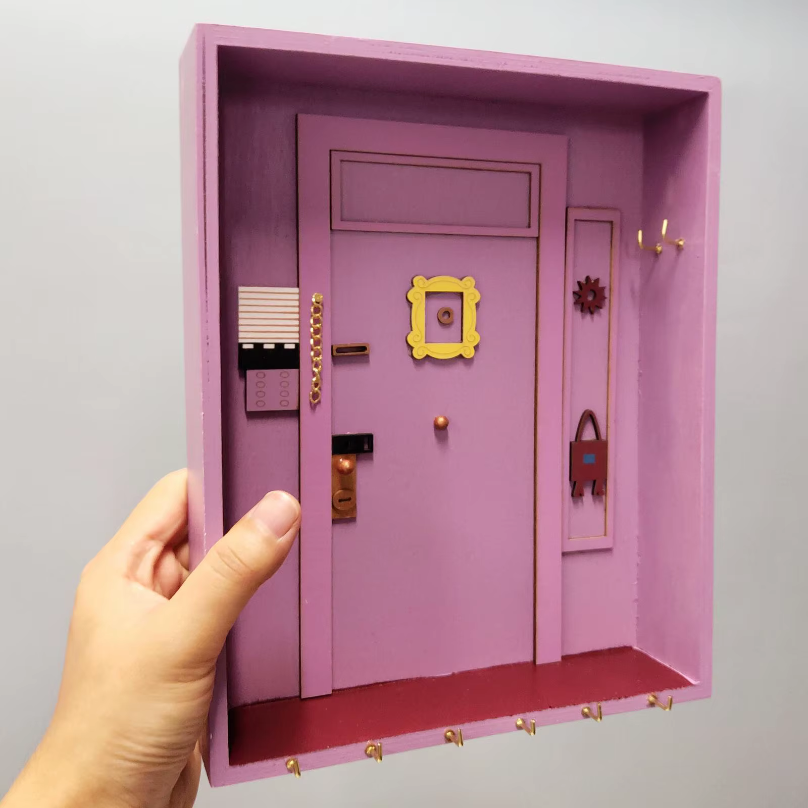 Ensemble de décoration murale pour la maison : Panneau suspendu, clés, vis, chevilles personnalisées