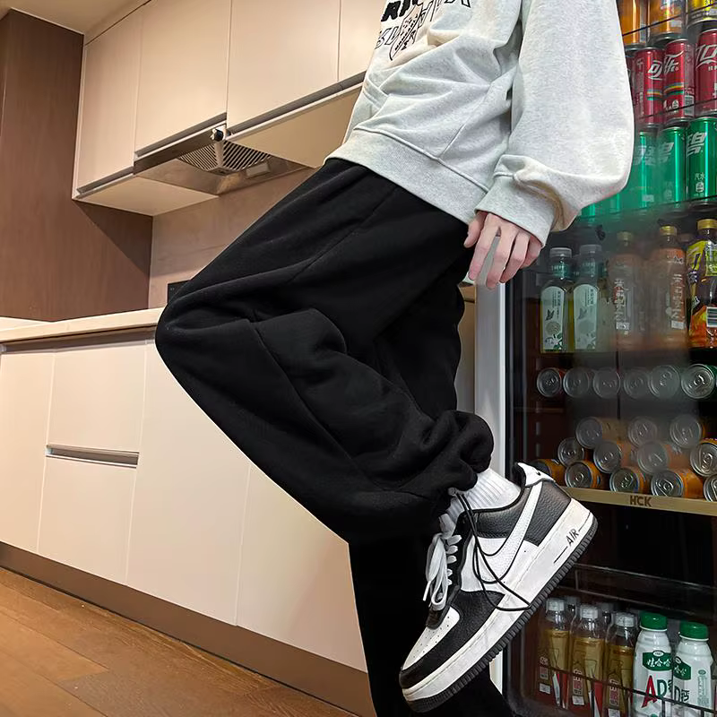Pantalon de jogging en polaire pour homme hiver 2026, pantalon de survêtement doublé en sherpa épais