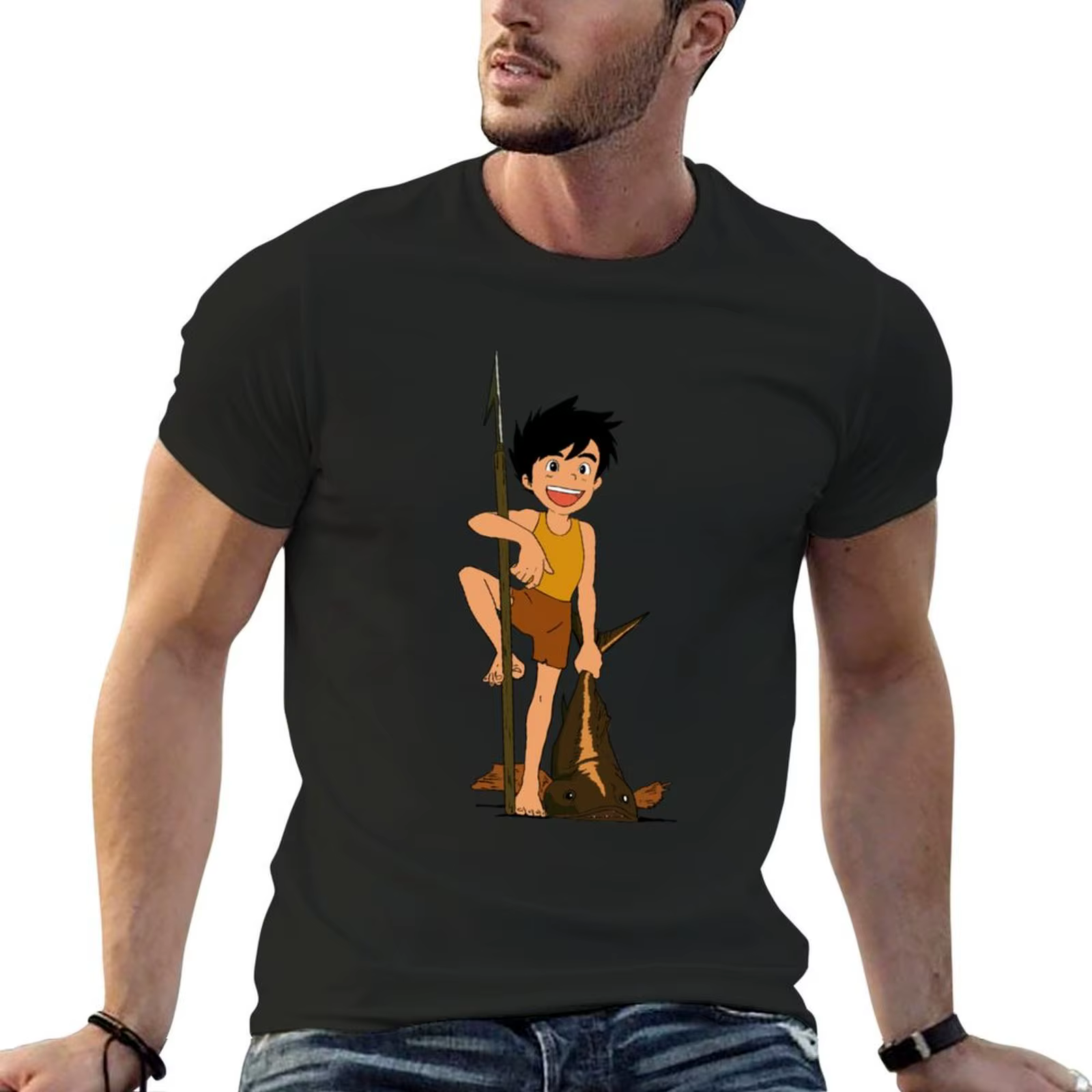 Conan The Future Boy Illustration Fan Art T-Shirt personnalisé pour hommes, médicaments T-Shirt pers