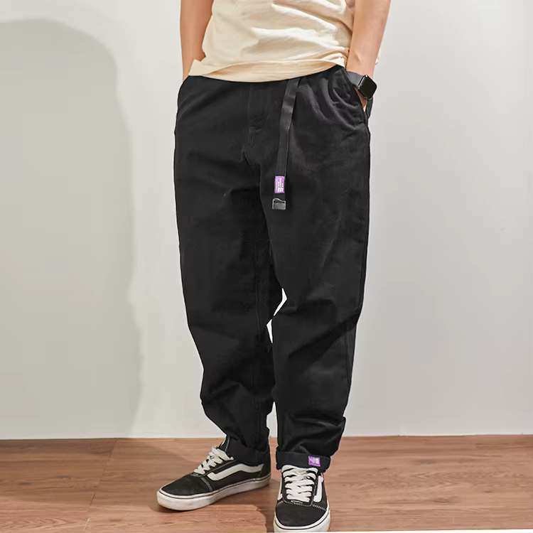 Baggy conique pantalons décontractés coton automne et hiver pantalons de poids salopette pour hommes