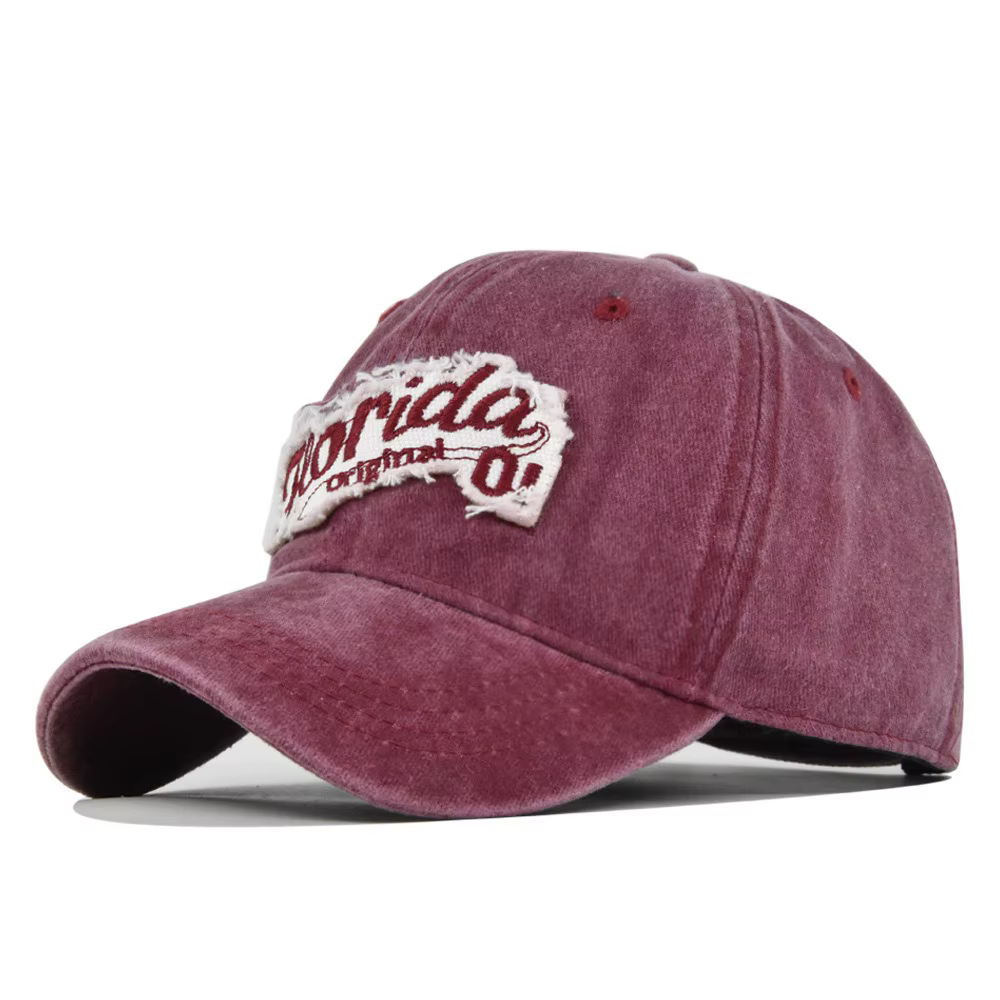 Casquettes de Baseball Vintage floride, Patch respirant brodé rétro réglable, chapeau d'été à la mod