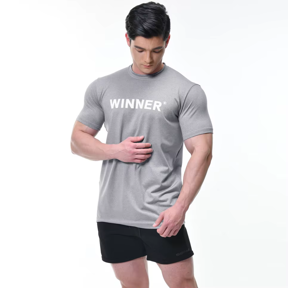 T-shirt de musculation Slim Fit pour hommes, haut d'entraînement musculaire, chemises de fitness, t-