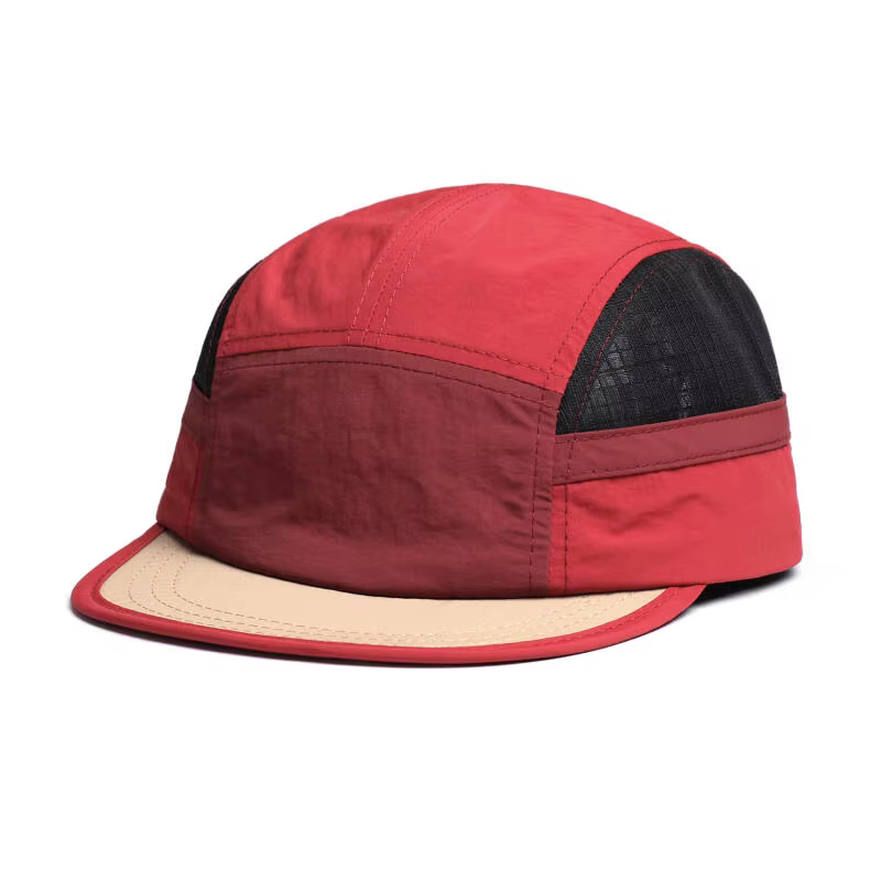 Casquette 5 panneaux pour hommes et femmes, en nylon respirant à séchage rapide, idéale pour la cour