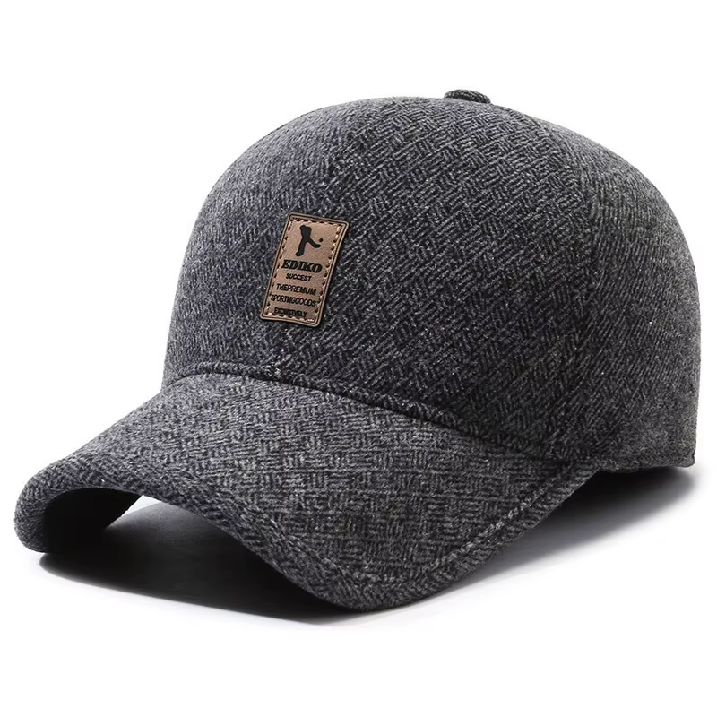 Casquette de Baseball d'hiver chaude coupe-vent en laine épaisse tricotée casquette de Protection de