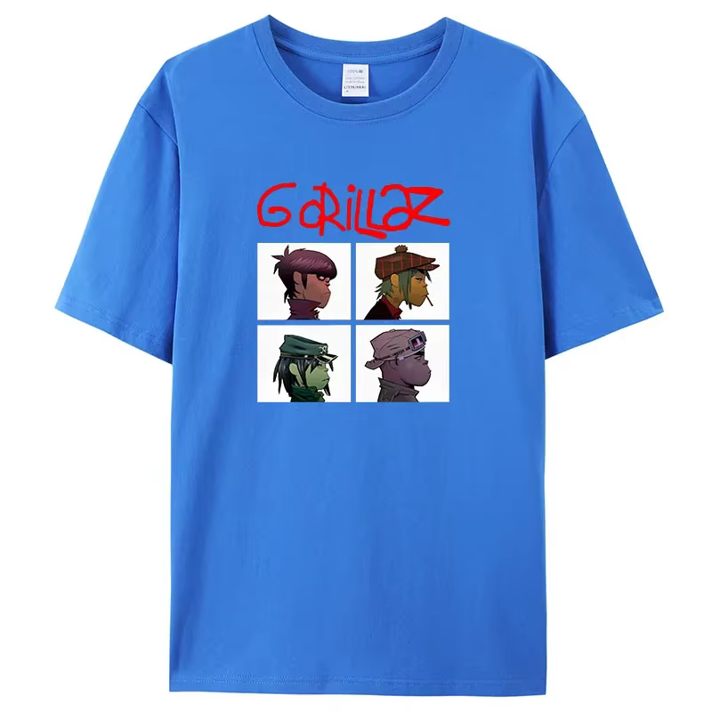 T-Shirt à Manches Courtes en Pur Coton pour Homme, Haut Unisexe, Imprimé Rock, Groupe de Musique, Pu
