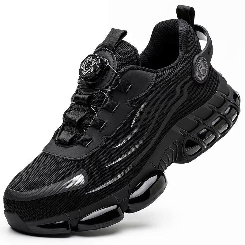 Bouton rotatif nouvelles chaussures de sécurité hommes Anti-smash Anti-crevaison chaussures de trava