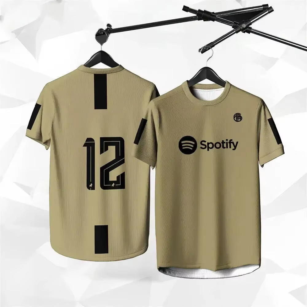 T-shirt de sport personnalisé pour hommes, maillot décontracté à manches courtes, maillot de footbal