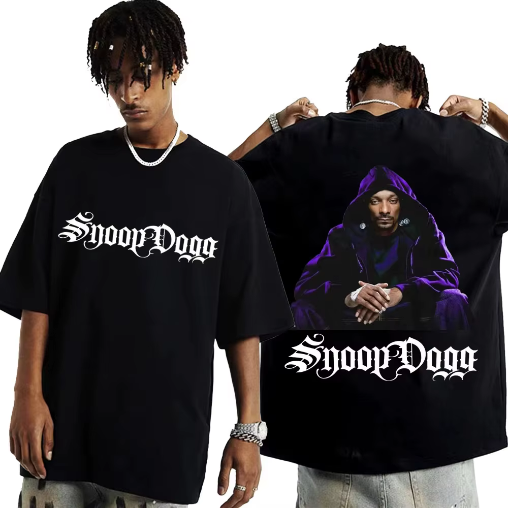 T-shirt graphique Snoop Dogg en promotion, tee-shirt humoristique de mode hip-hop pour homme, t-shir