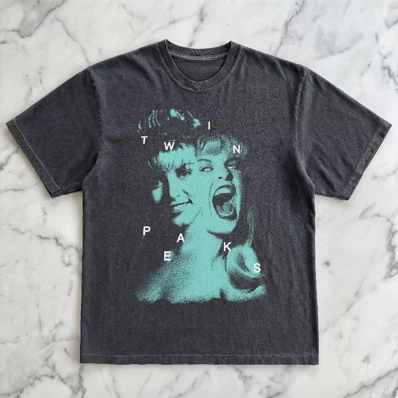 T-shirt Laura Palmer Twins, rétro, style streetwear esthétique, inspiré de la série télévisée « Peak