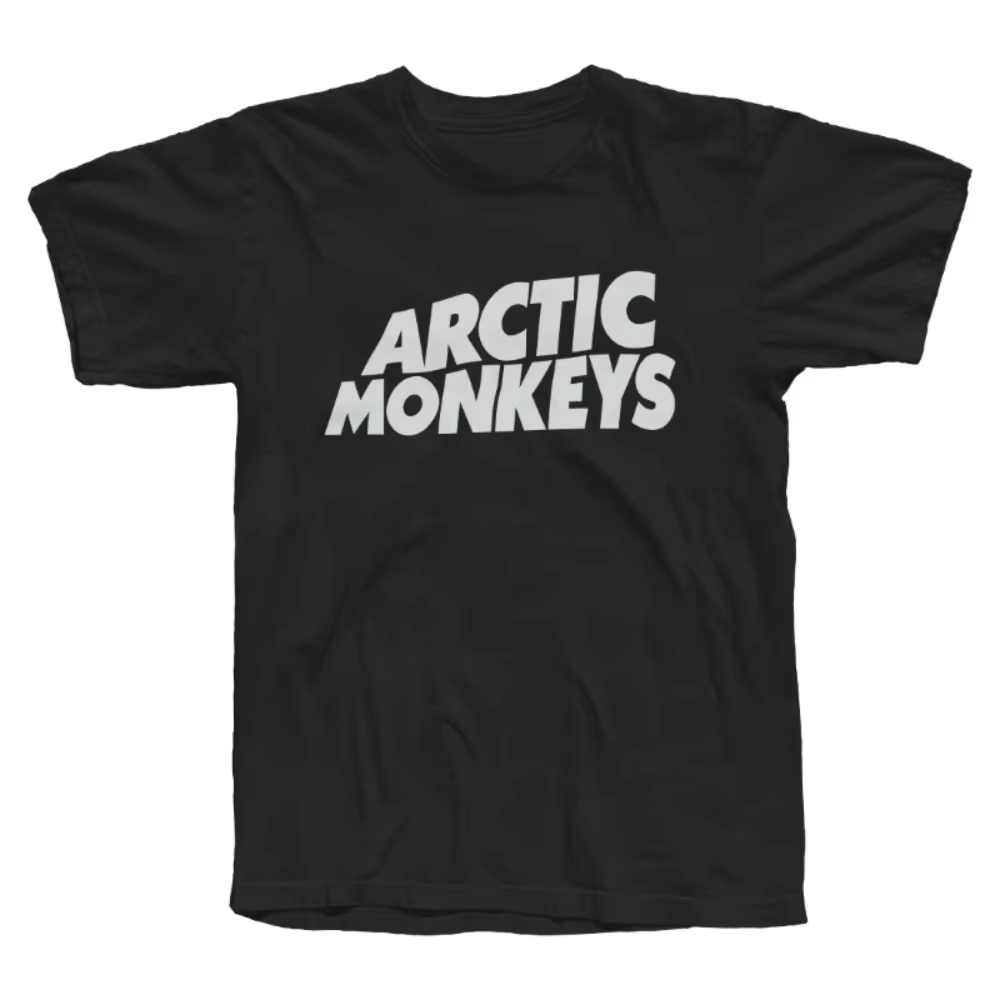 T-shirt à manches courtes imprimé col rond Rock Band Arctic Monkey 2026 pour un style décontracté qu