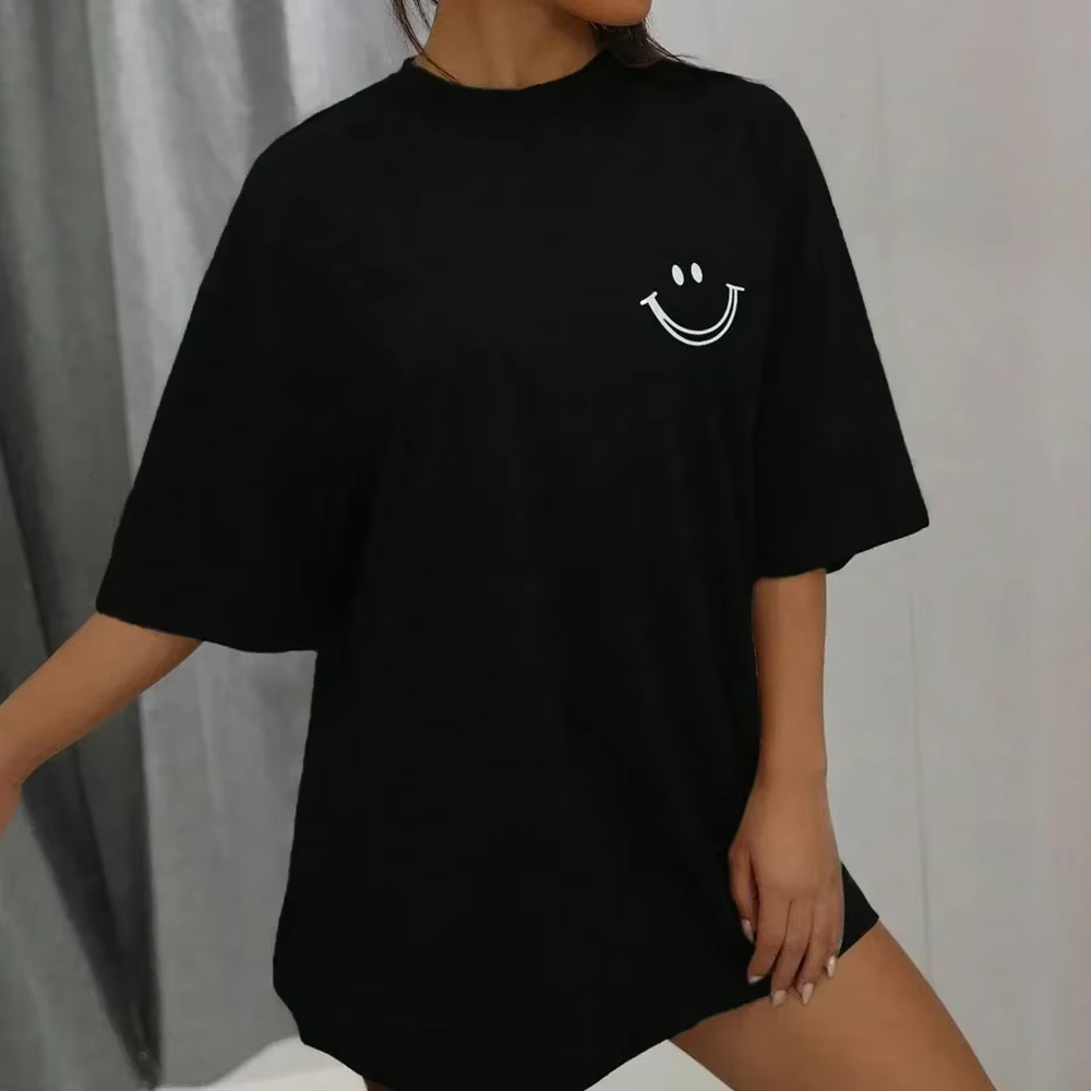 Happy Expression imprimé femmes à manches courtes rue Hip Hop t-shirt vêtements tout-mathématiques d