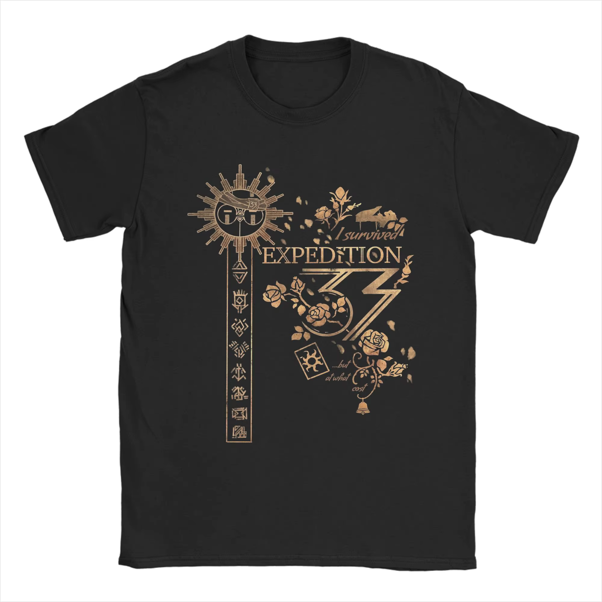 Je survécu Clair Obscur Expedition 33 T-Shirts pour hommes nouveauté coton t-shirt à manches courtes