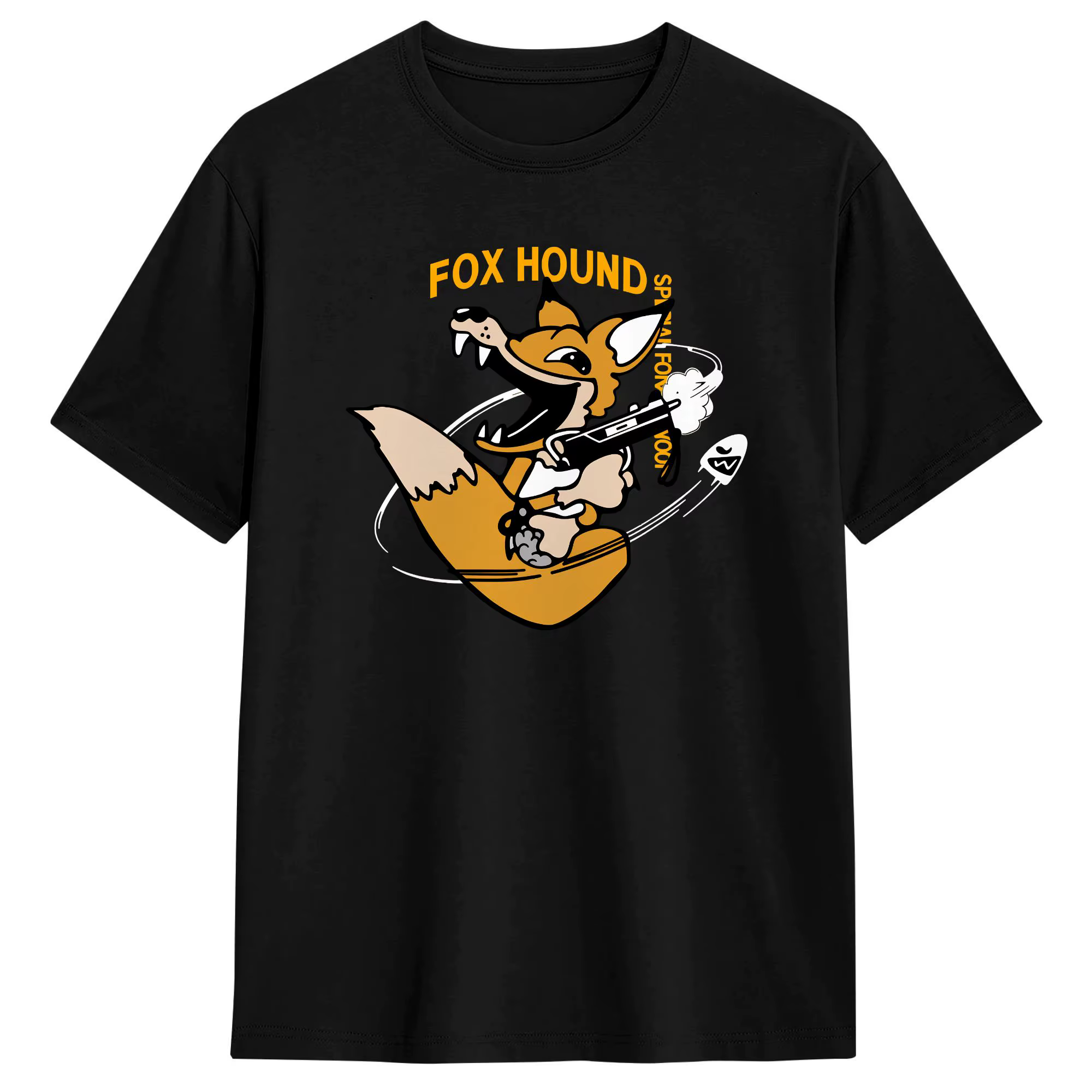 T-shirt en coton pour hommes, Metal Gear Solid Fox Hound Foxhound, décontracté, à manches courtes, c
