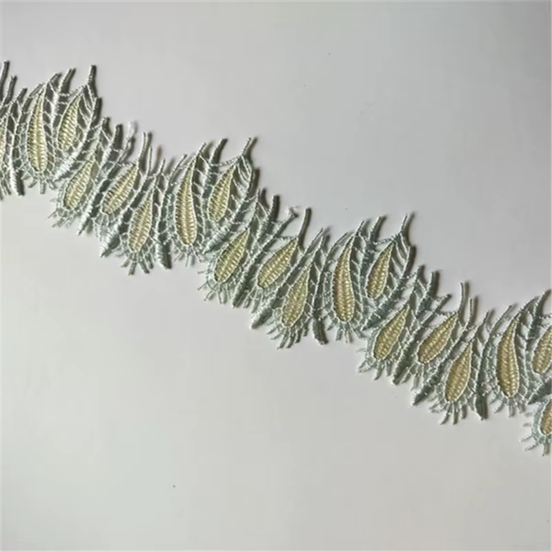 10 Yards de dentelle Venise brillante de 4,5 cm de large, motif floral vert clair et rouge, pour acc