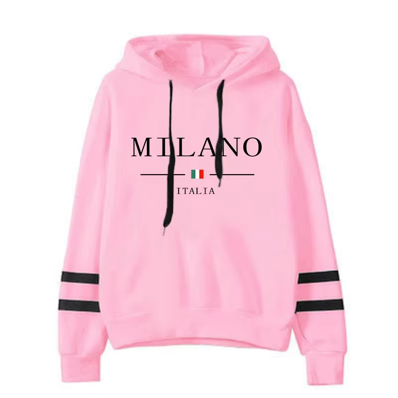 Sweat-shirt à capuche pour femmes, impression quotidienne, polyvalent, à rayures, vêtements de sport