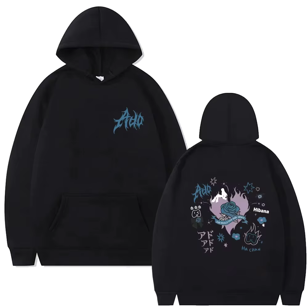 Ado World Tour 2025 Hibana sweat à capuche imprimé hommes femmes vêtements mode Style japonais pull 