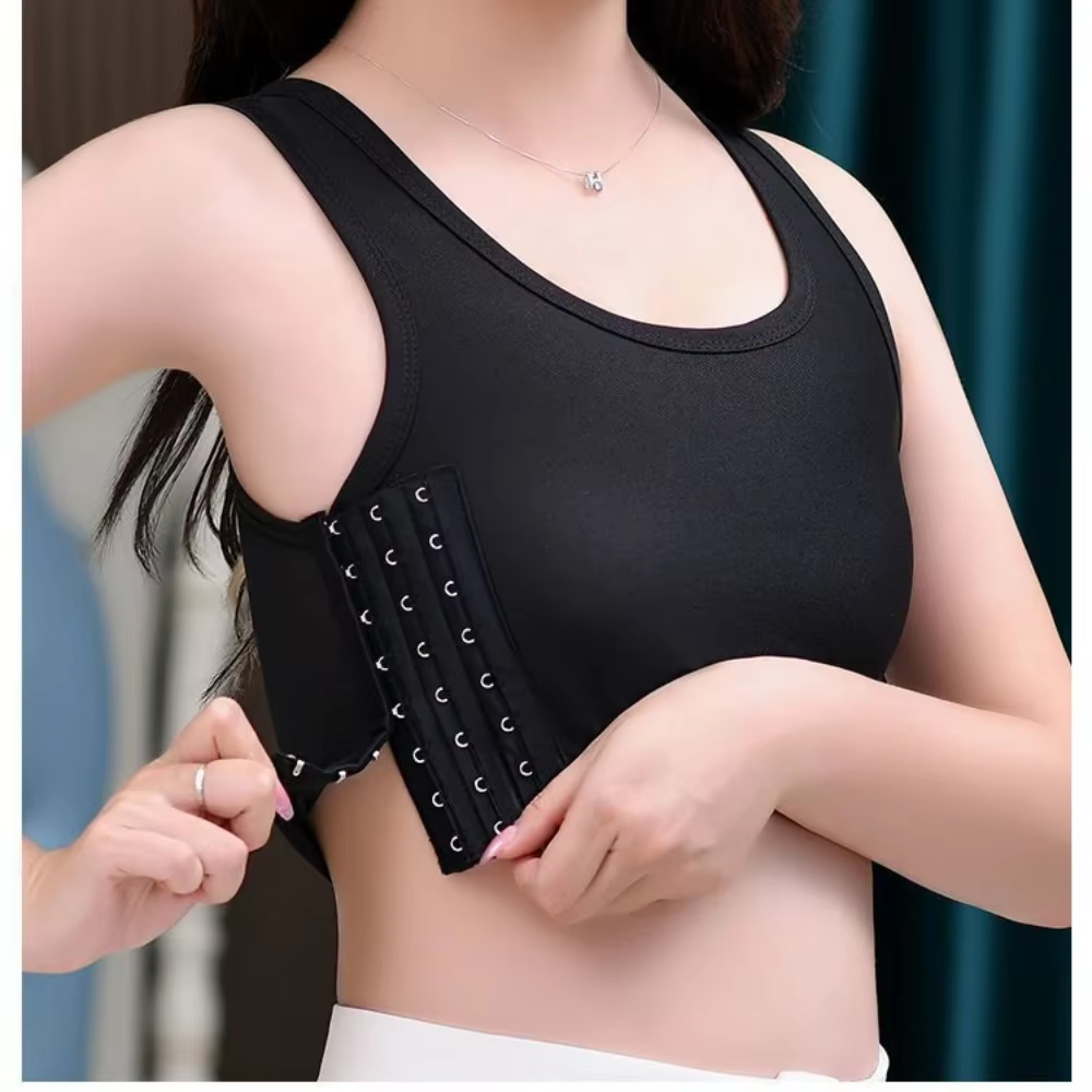 Femmes respirant poitrine liant boucle latérale gilet court hauts poitrine liant sous-vêtements déba