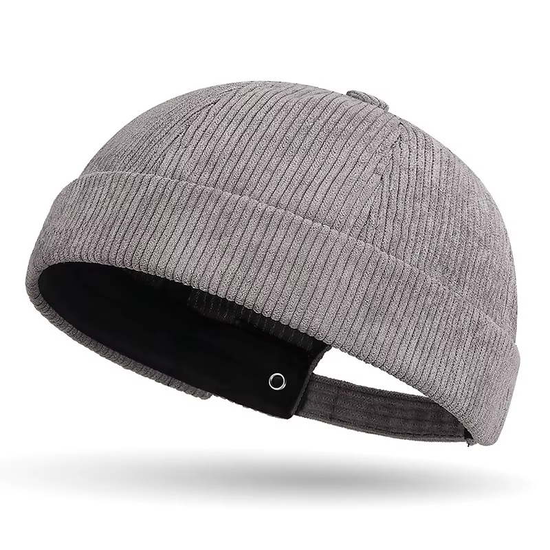 Casquette cornée de melon à texture épaisse de couleur unie, chapeau de style Tang rétro de rue, cha