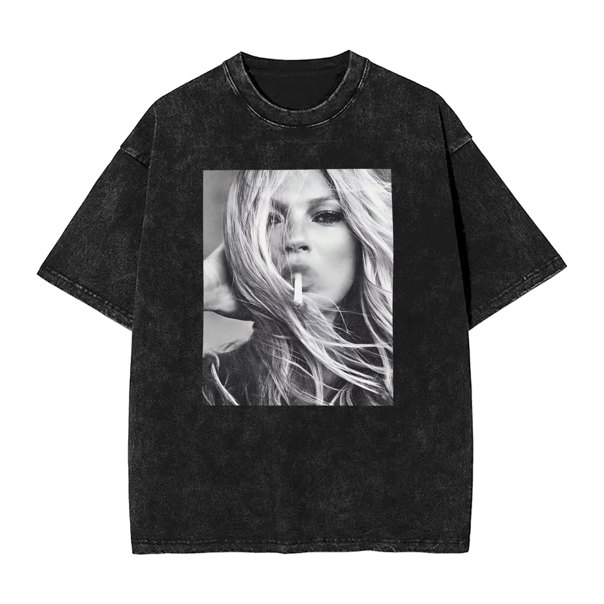 Nouveau T-shirt d'été 2026 tendance Kate Moss pour homme en coton, frais et de haute qualité, col ro