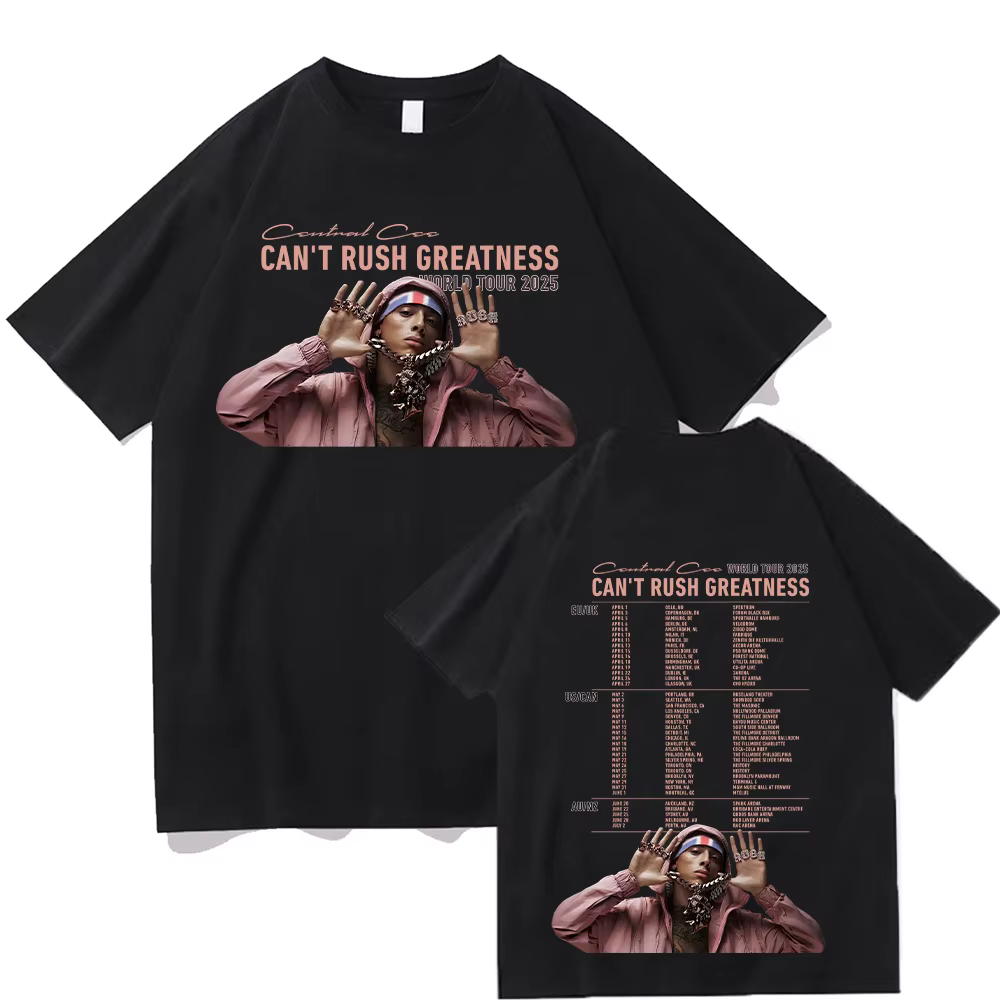 T-shirt homme et femme, streetwear, hip hop, en coton, vintage, à la mode, avec imprimé de Hared Cen