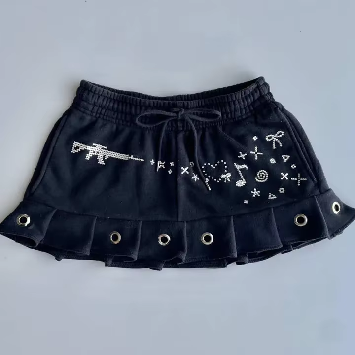 Festival de rock gothique, rave, vêtements Y2K ALT, jupes gothiques pour femmes, vêtements des année
