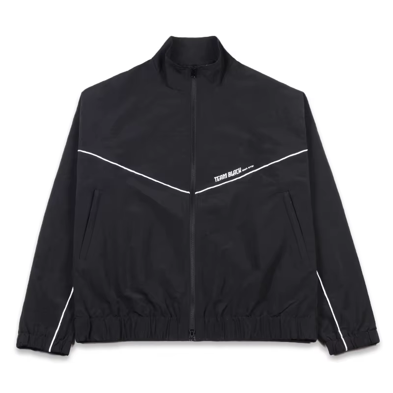 Jinx Team Veste de survêtement coupe-vent noire à manches longues, manteau de sport unisexe, vêtemen