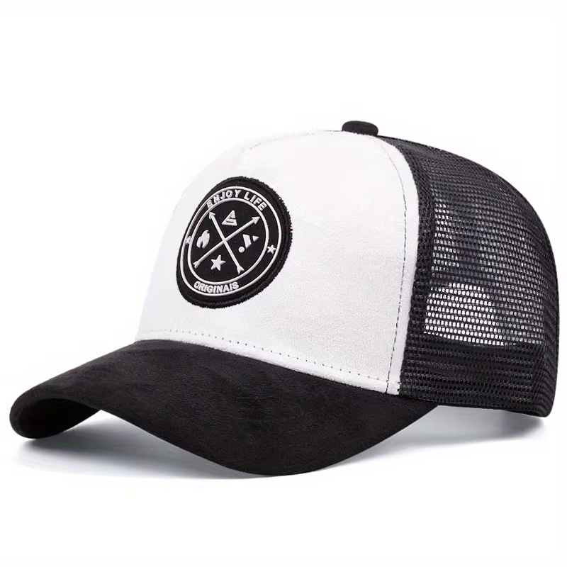 Casquette de Baseball en maille d'été pour femmes et hommes, chapeau à rabat avec Patch de lettre, d