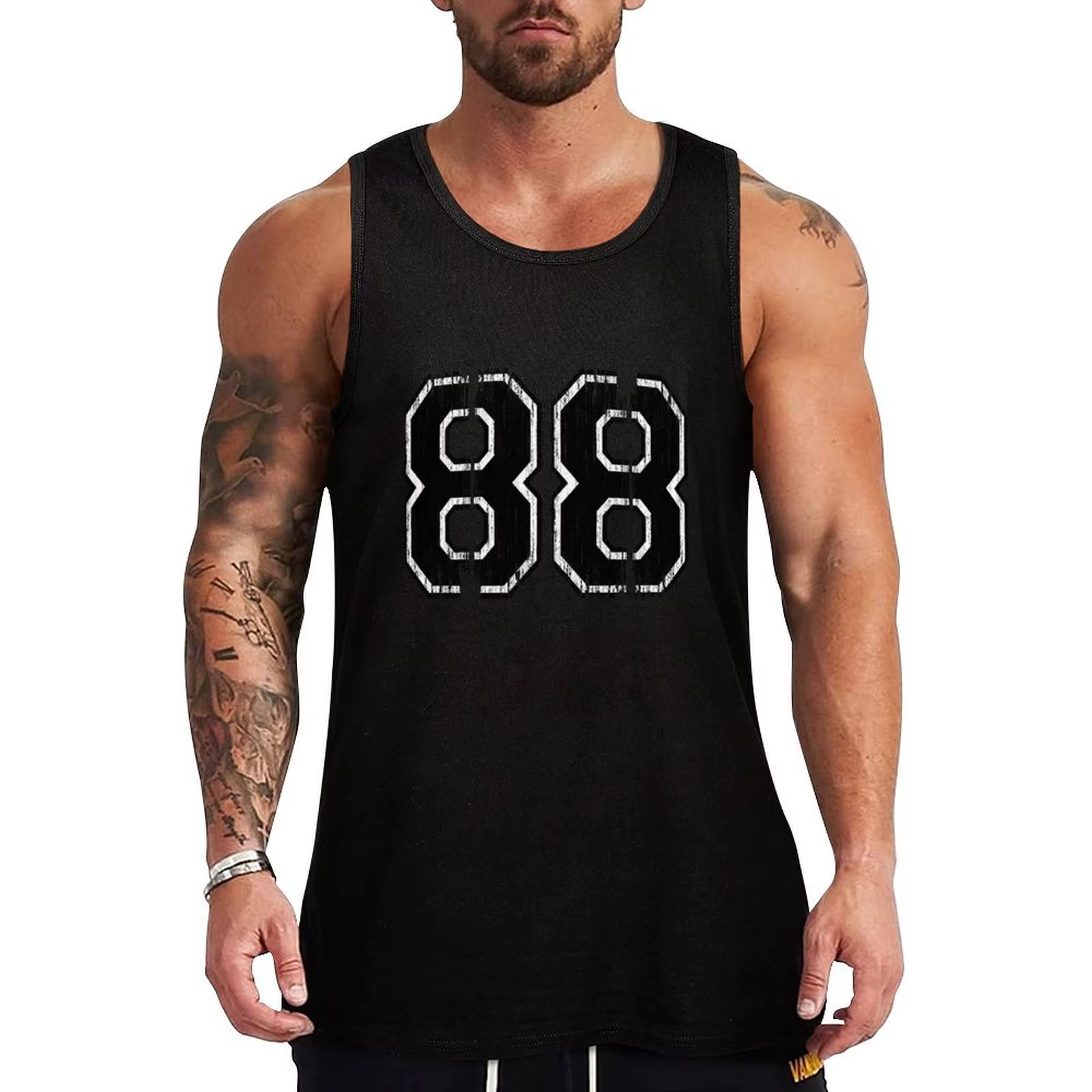 T-shirt d'été sans manches pour homme, haut de sport, chemise de sport, vêtements pour homme, 88 pré