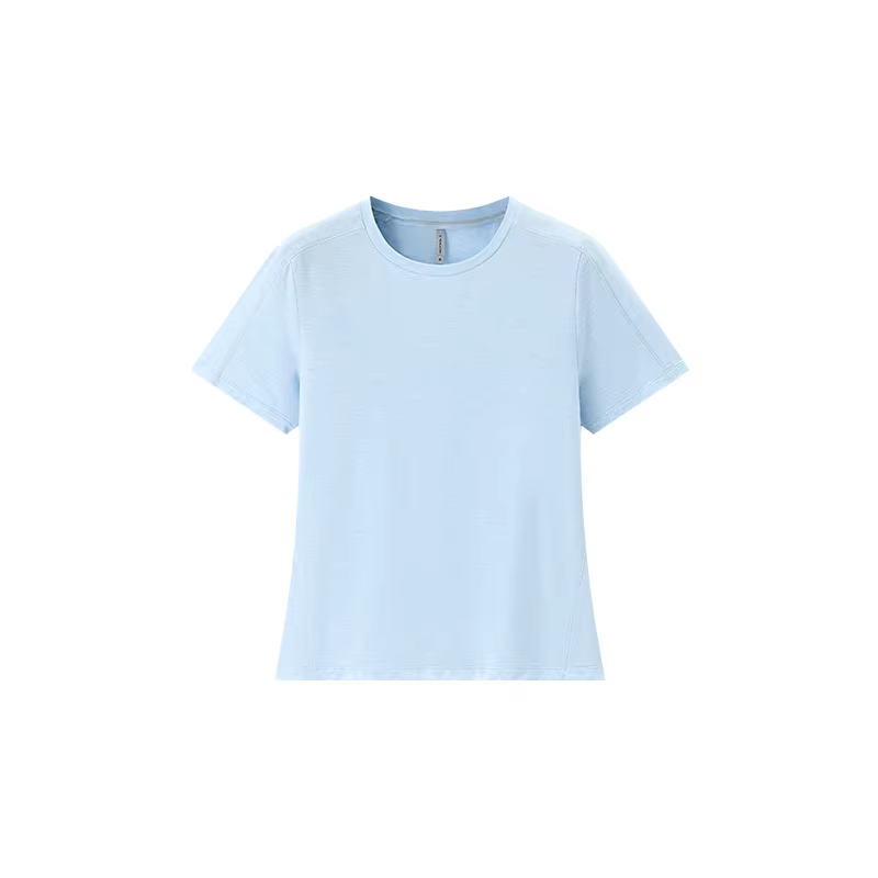 T-shirt de sport pour femme en mélange de laine mérinos, manches courtes, séchage rapide, anti-odeur
