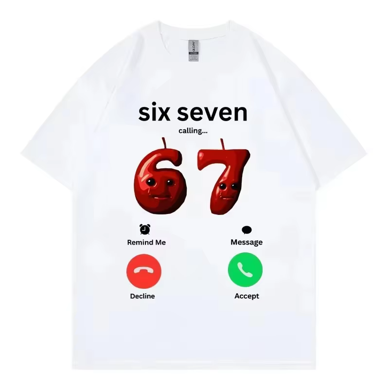 T-shirt humoristique « 67 Is Calling » pour hommes et femmes