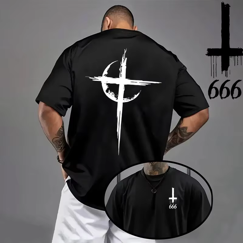 T-shirt gothique surdimensionné pour hommes