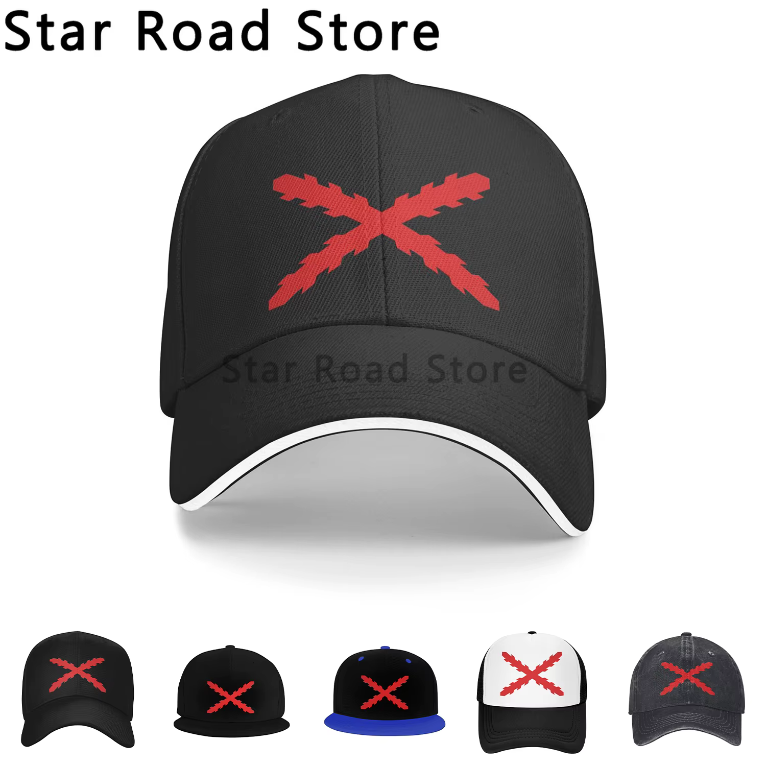 Casquette de Baseball Unisexe avec Croix de Bordeaux Espagnole