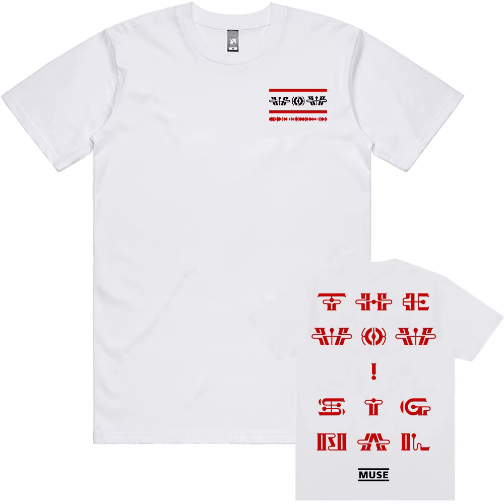 Muse The Wow! T-shirt Signal rétro avec impression graphique Hip Hop